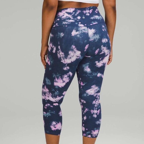 Lululemon Align High-Rise Crop 23" Circulate Tie Dye Mineral Blue Multi - Picture 5 of 5